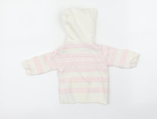 George Girls Multicoloured Striped Cardigan Jumper One Size