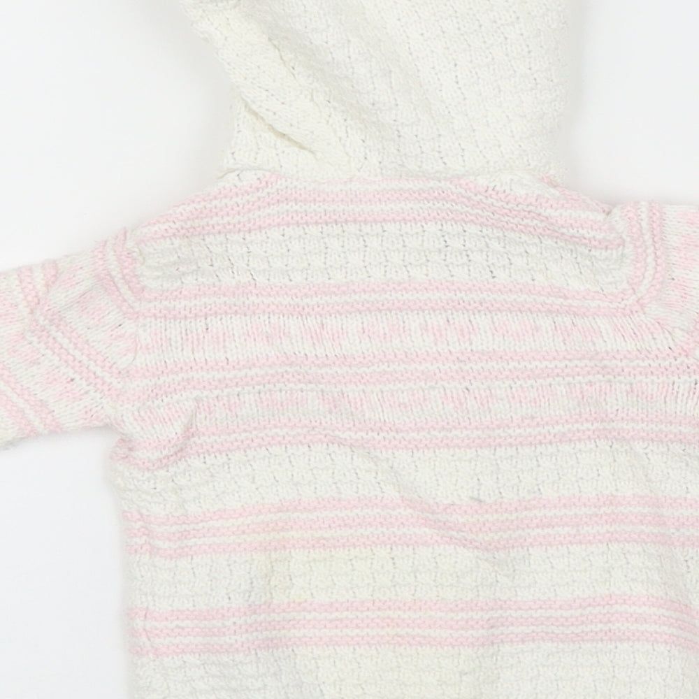 Brand and care label for George girls’ multicoloured striped cardigan jumper one size