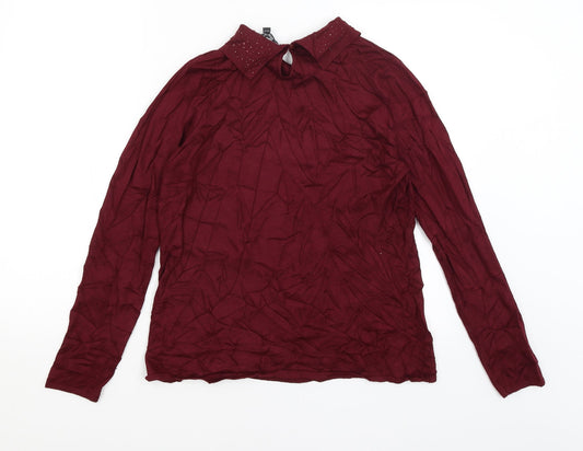 Bonmarche Womens Red Basic T-Shirt Size 12