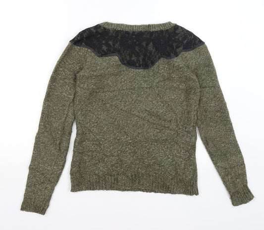 Revelation Womens Green Pullover Jumper Size XS