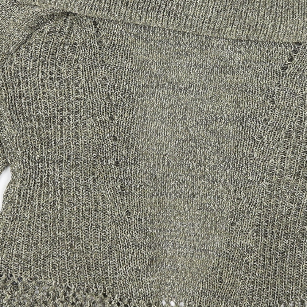 George Womens Gold Cardigan Jumper Size 10