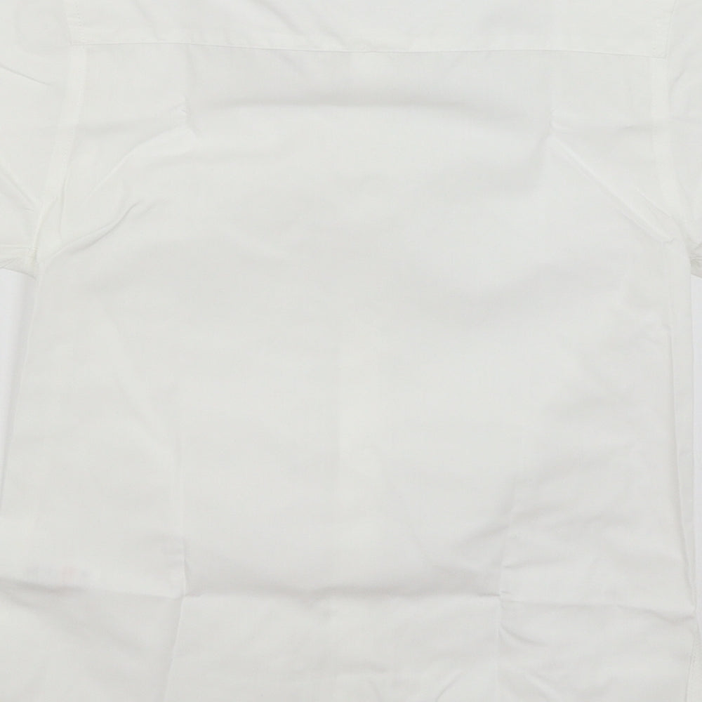 TU Boys White Basic Button-Up Size 8 Years