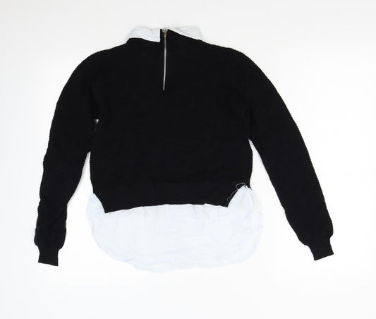 Preworn Girls Black Pullover Jumper Size M