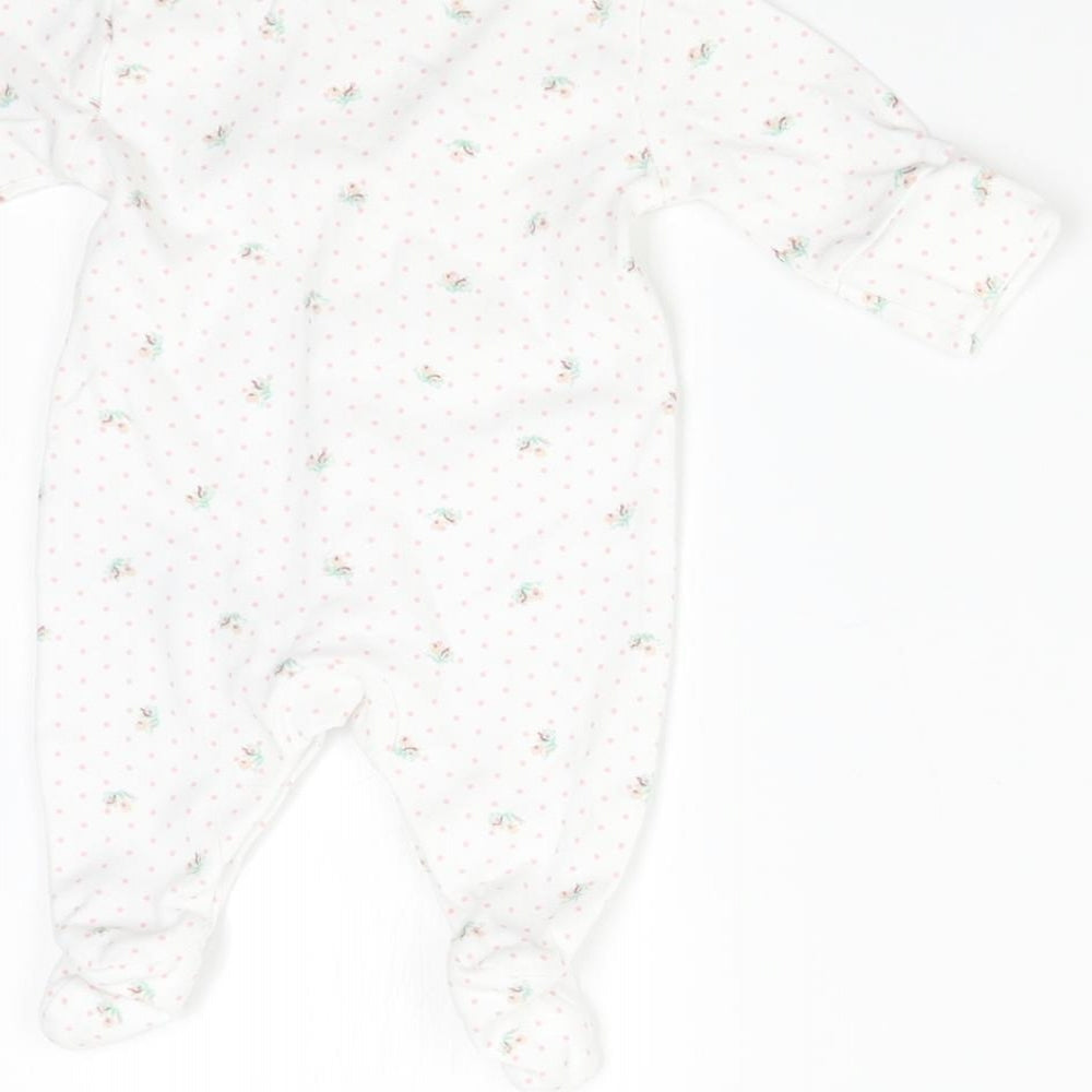 NEXT Baby White Polka Dot Babygrow One-Piece Size Newborn