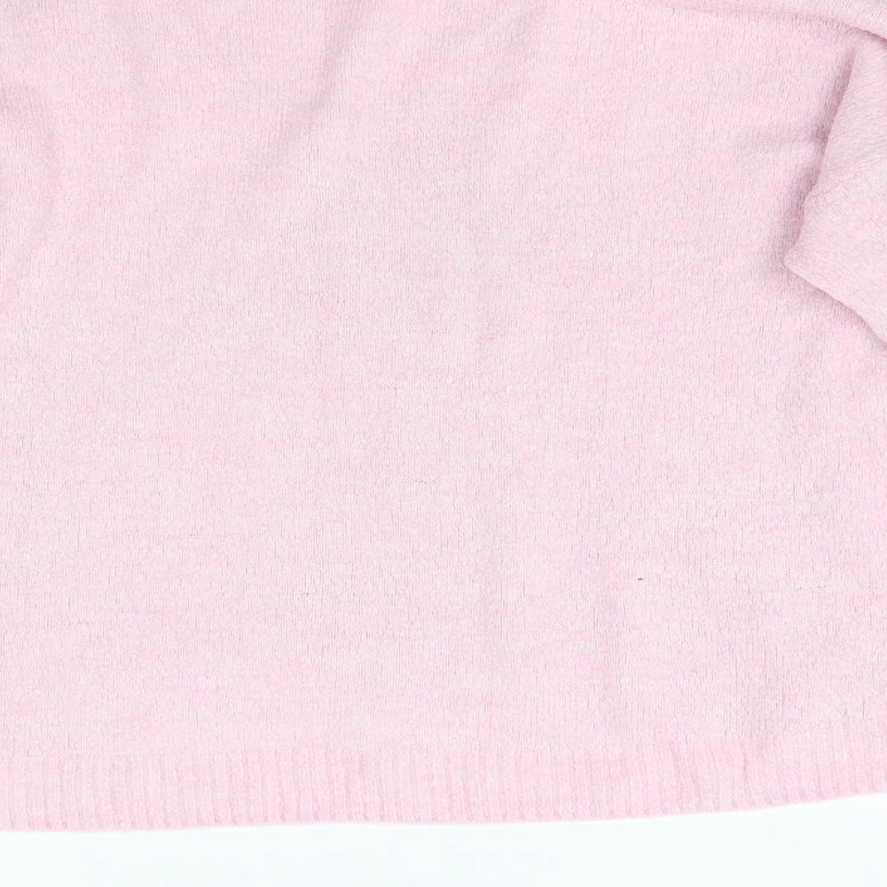 Womens UK Size M H&M Pink Pullover Jumper