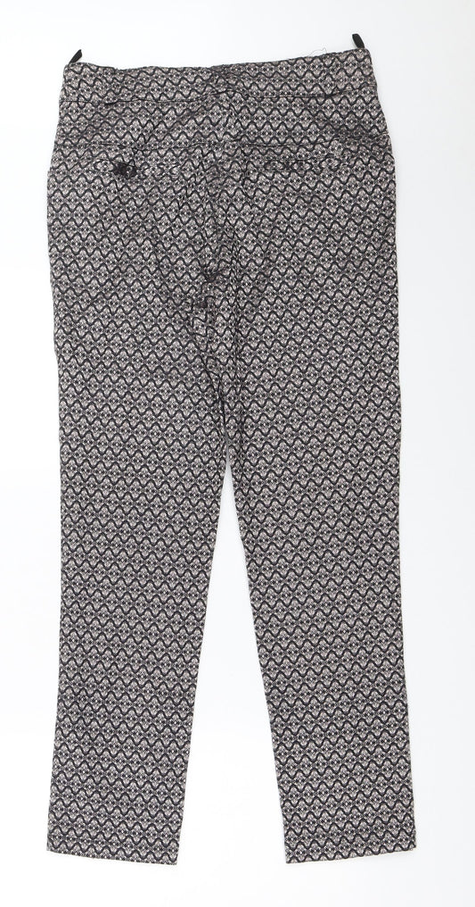 ELGO Womens Black Capri Trousers Size 42 L28 in