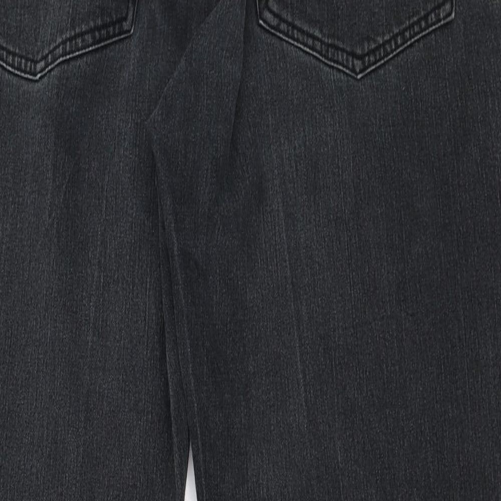 Blue Fashion Womens Black Straight Jeans Size 36 in L28.5 in
