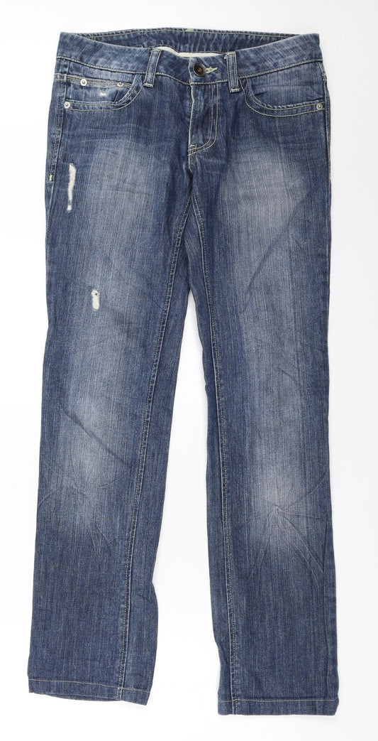 Womens UK Size 40 United Colors of Benetton Regular Fit Straight Blue Jeans