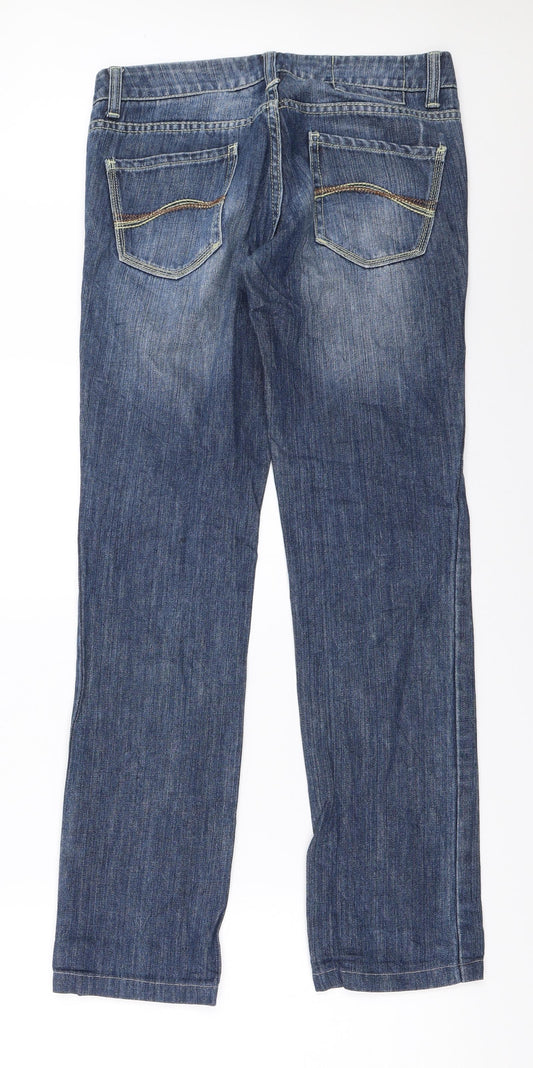 United Colors of Benetton Womens Blue Straight Jeans Size 40 L30.5 in