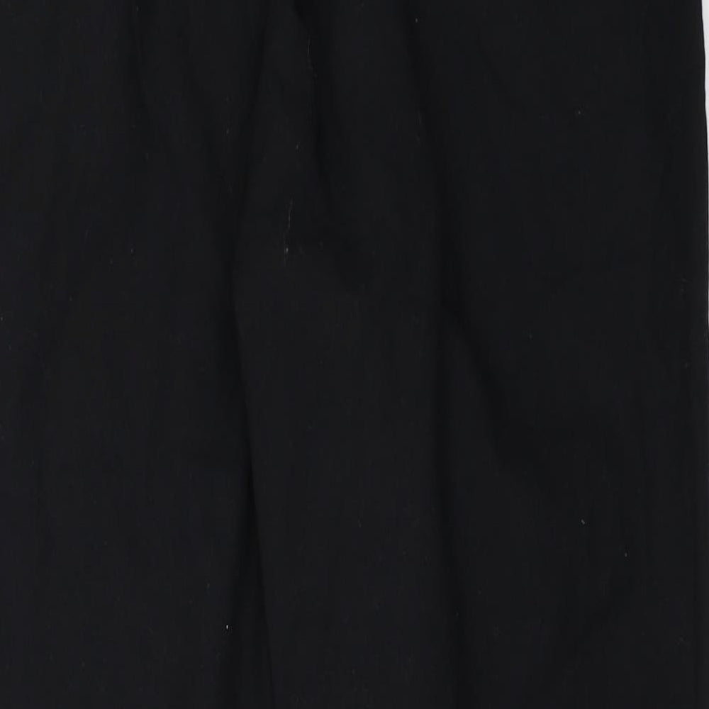 Womens UK Size 44 H&M Regular Fit Capri Black Trousers