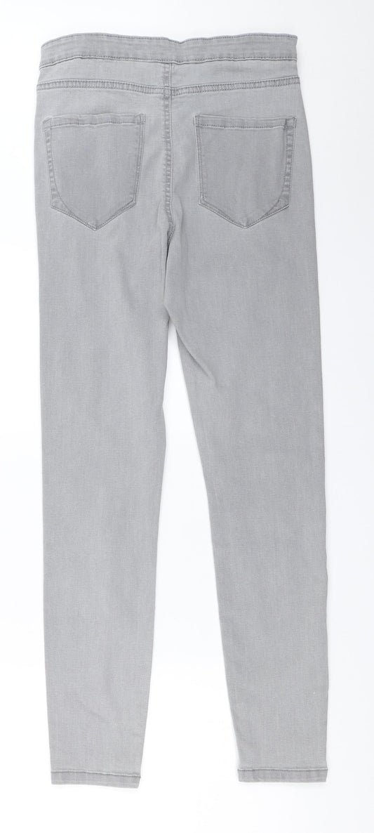 Primark Womens Grey Skinny Jeans Size 12 L28.5 in