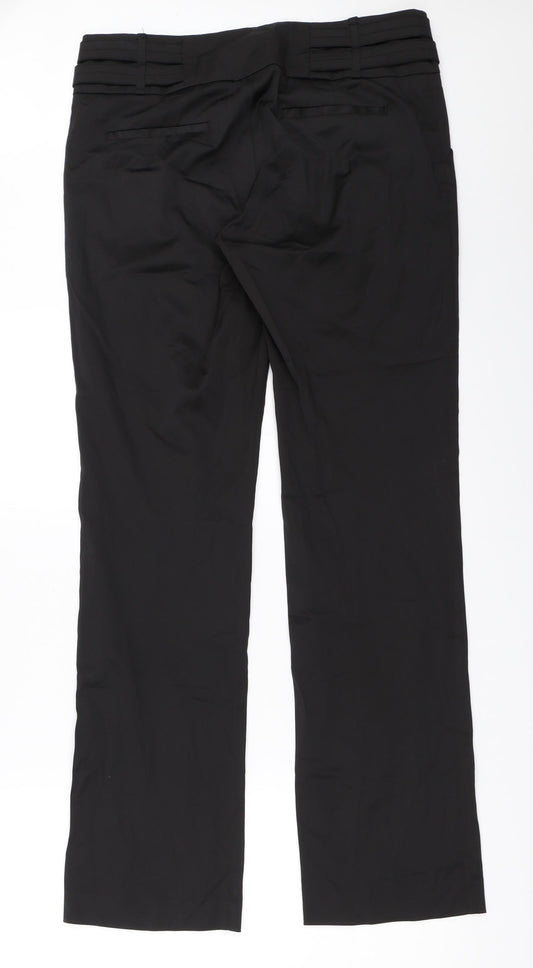 RESERVED Womens Black Trousers Size 38 L33 in