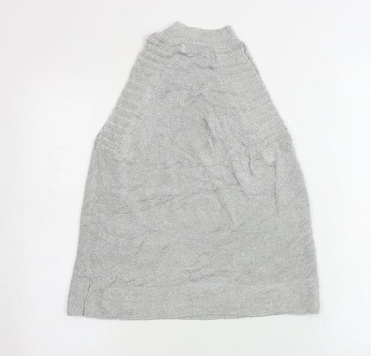 Womens UK Size S Topshop Grey Henley Jumper