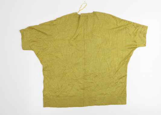 F&F Womens Yellow Pullover Jumper Size 8