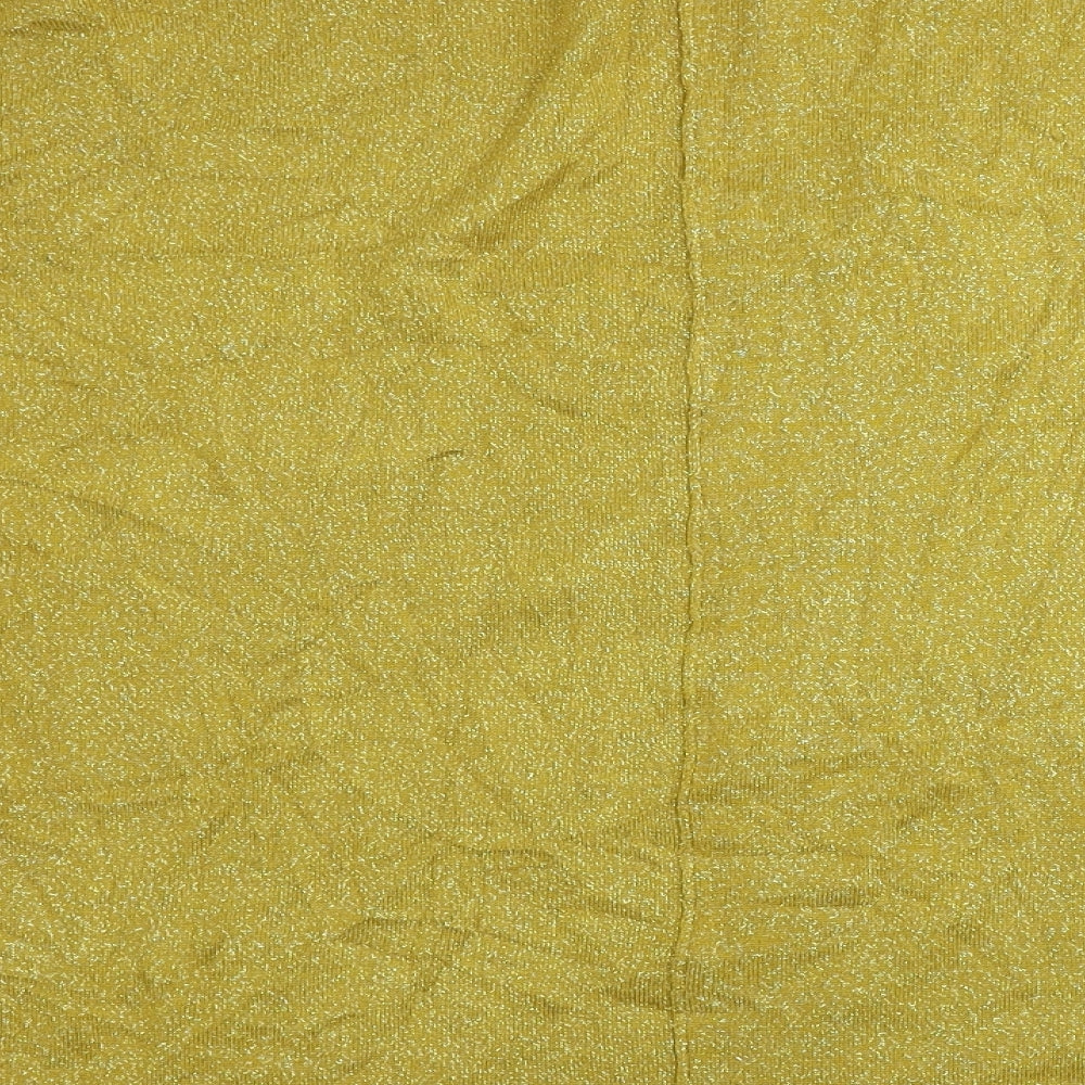 F&F Womens Yellow Pullover Jumper Size 8