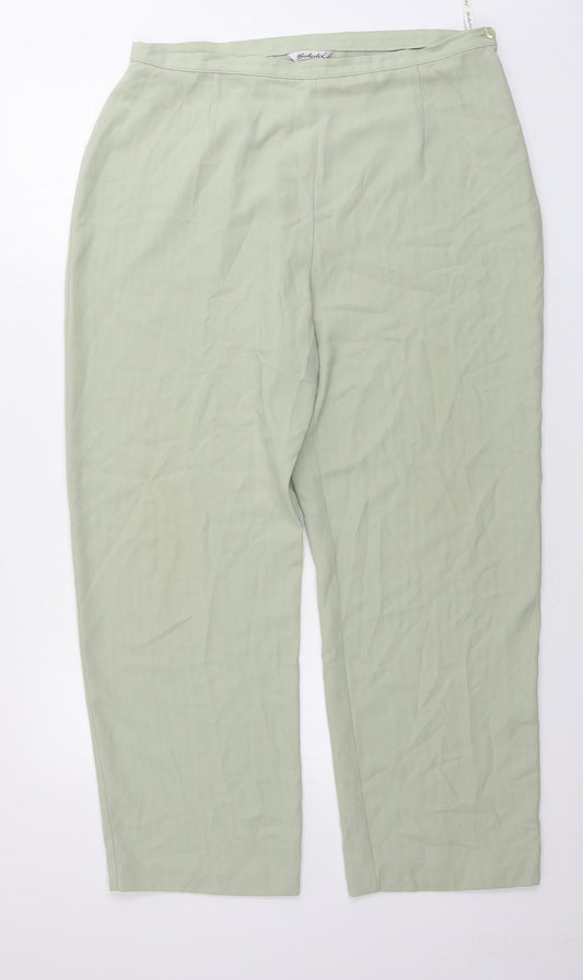 Womens UK Size 18 Berkertex Regular Fit Sweatpants Green Trousers