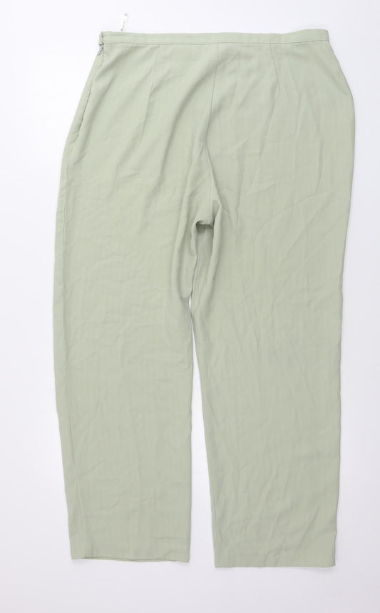 Womens UK Size 18 Berkertex Regular Fit Sweatpants Green Trousers