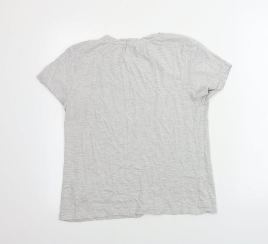 Womens UK Size S New Look Grey Basic T-Shirt