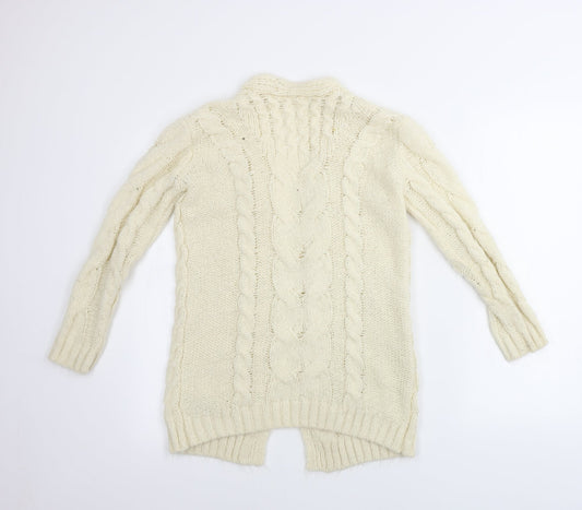 made with love Womens Beige Cardigan Jumper Size S