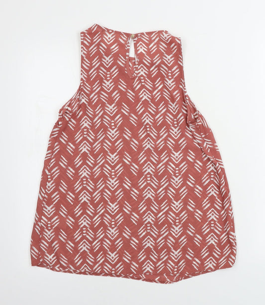 Primark Womens Pink Geometric Basic T-Shirt Size 6