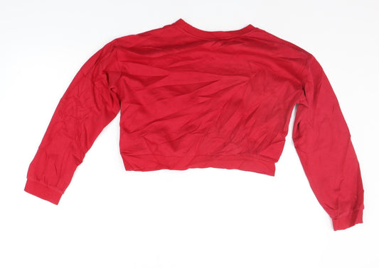 H&M Girls Red Pullover Jumper Size 11-12 Years - sparkle