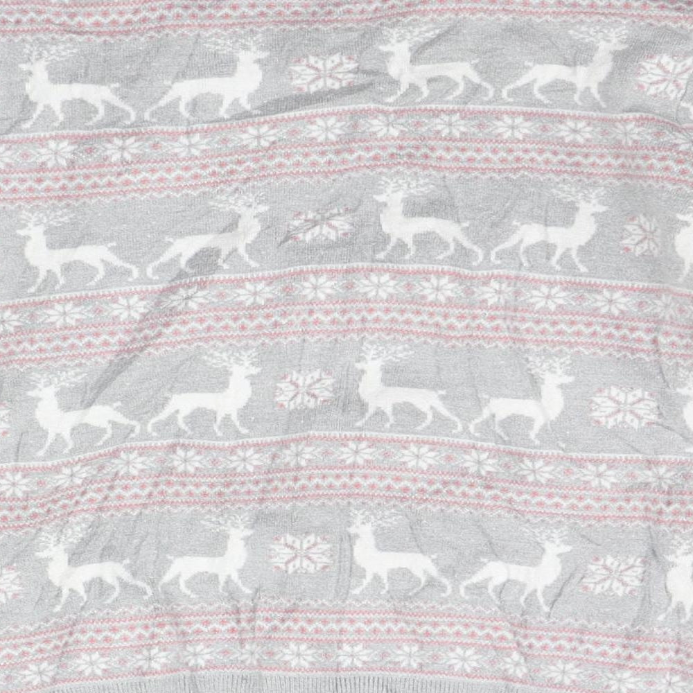 Primark Womens Grey Geometric Pullover Jumper Size M - christams