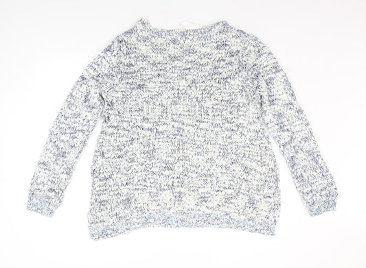 Womens UK Size L New Look White Pullover Jumper