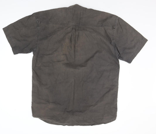 Preworn Mens Brown Button-Up Size S