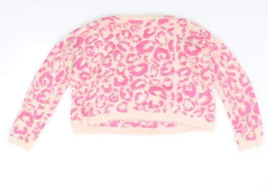 Womens UK Size 10 River Island Pink Pullover Jumper