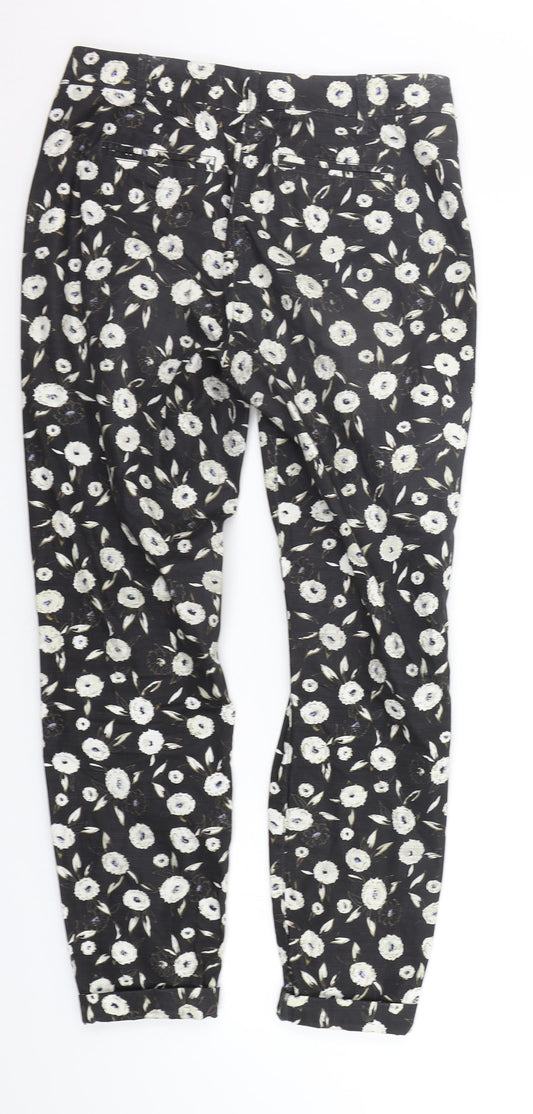 Womens UK Size 8 NEXT Regular Fit Black Trousers
