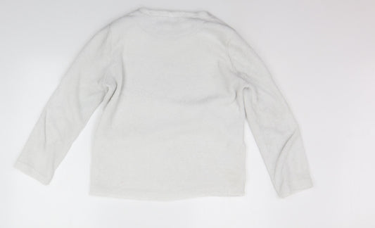 b&M Womens White Solid Top Pyjama Top Size 8