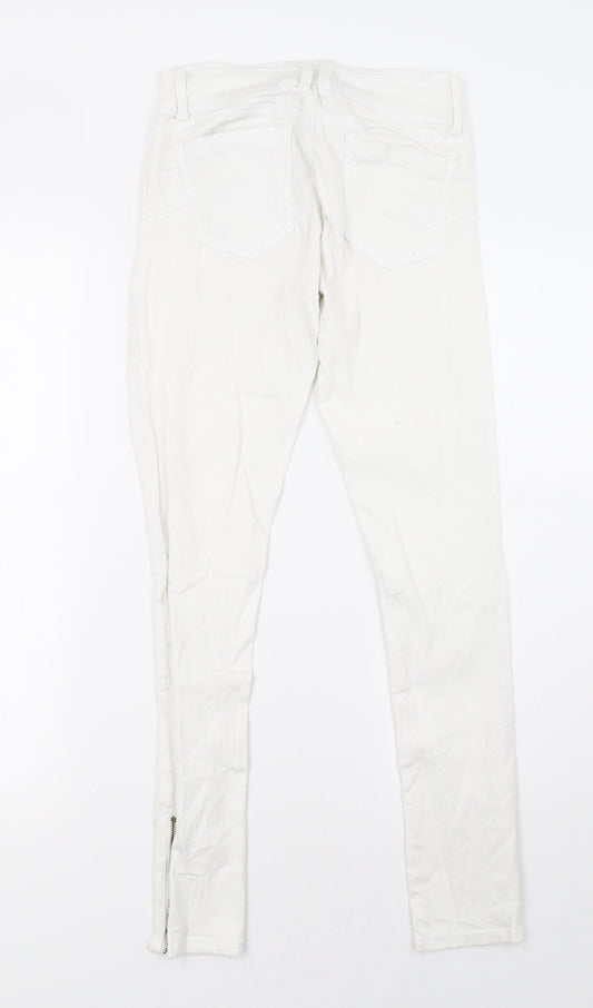 Womens UK Size 6 TALLY WEiJL Regular Fit Skinny White Jeans