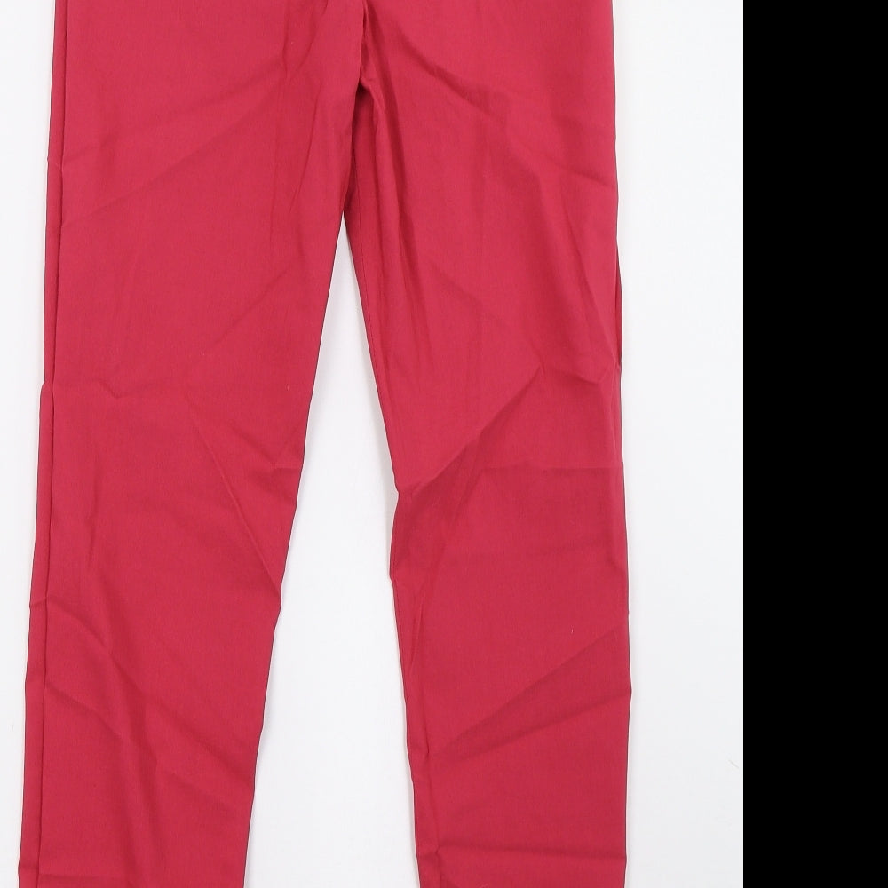 Womens UK Size 8 Preworn Regular Fit Pink Trousers