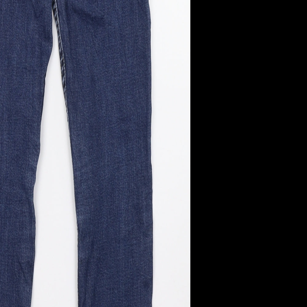 Womens UK Size 6 Diverse Regular Fit Straight Blue Jeans