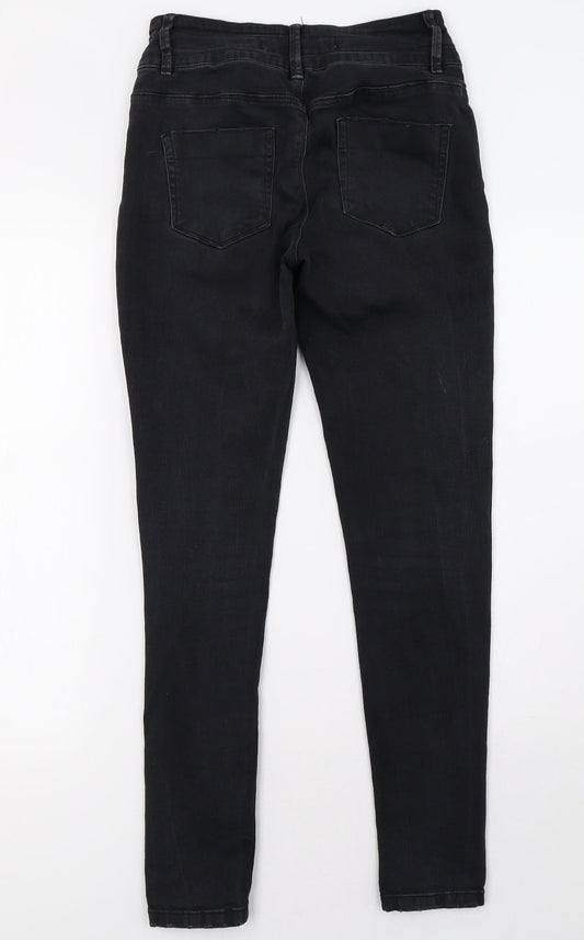 Primark Womens Black Denim Skinny Jeans Size 8 L30 in