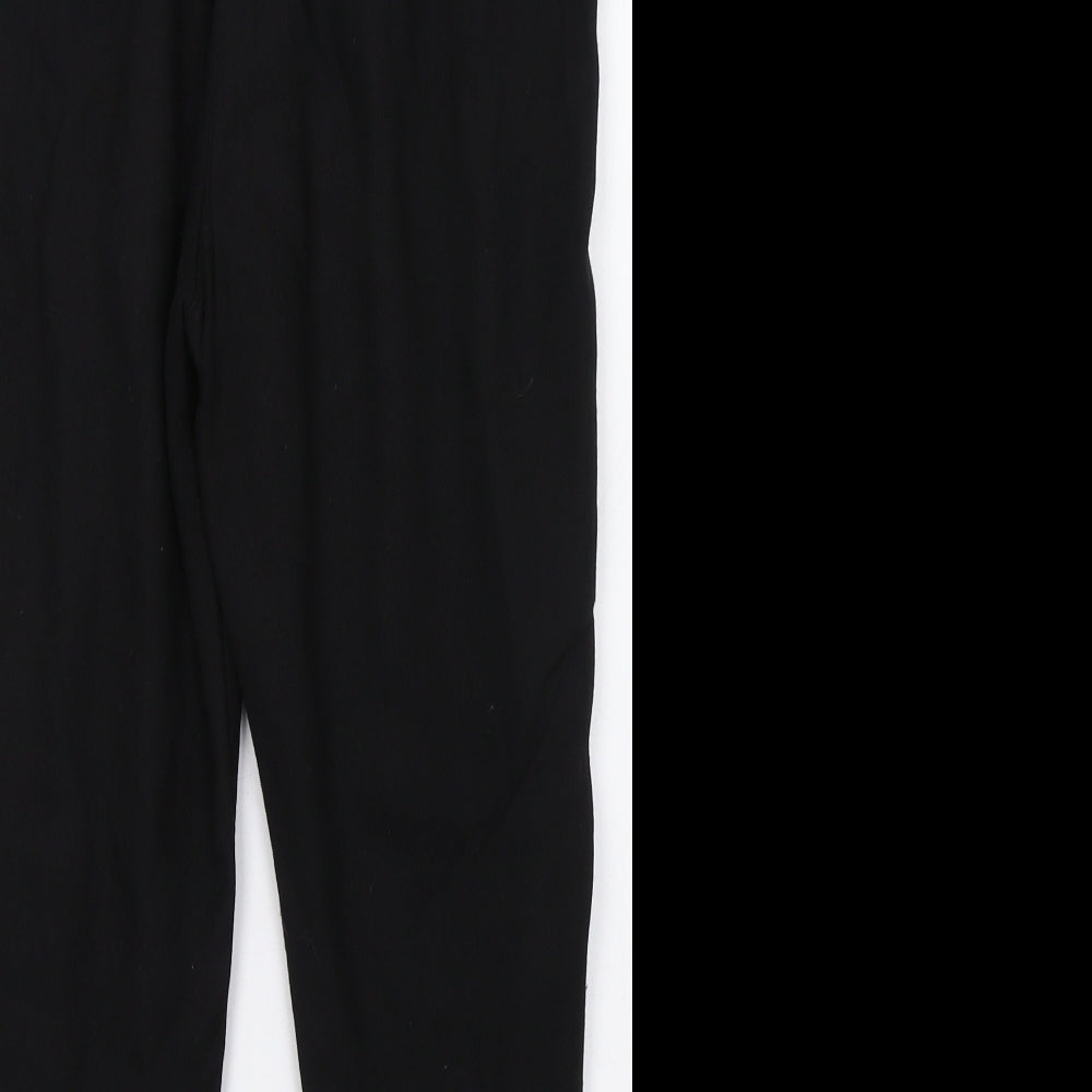 Womens UK Size 6 NEXT Regular Fit Cropped Black Trousers
