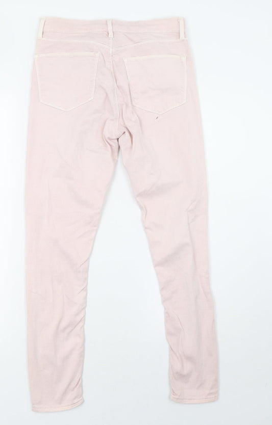 Topshop Womens Pink Denim Skinny Jeans Size 28 L30 in