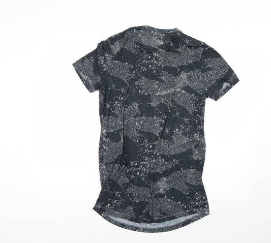 Primark Mens Grey Geometric   T-Shirt Size XS