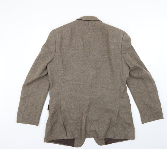 laffite Mens Brown Jacket Suit Jacket Size 38