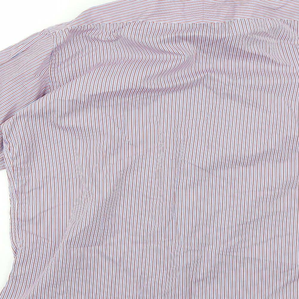 t m jewin Mens Multicoloured Striped Dress Shirt Size 34