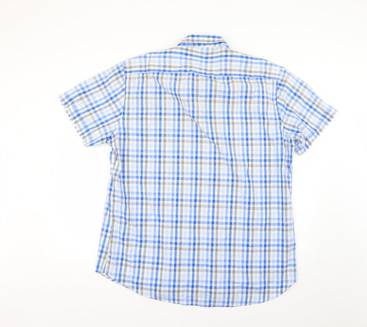 Mens UK Collar Size dos galgos Smart Blue Dress Shirt
