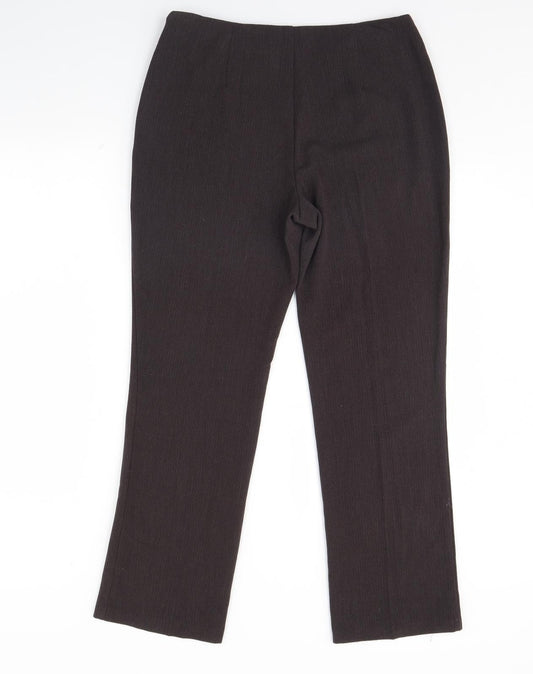 Womens UK Size 12 m&s Regular Fit Brown Trousers