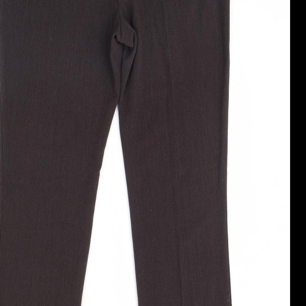 Womens UK Size 12 m&s Regular Fit Brown Trousers