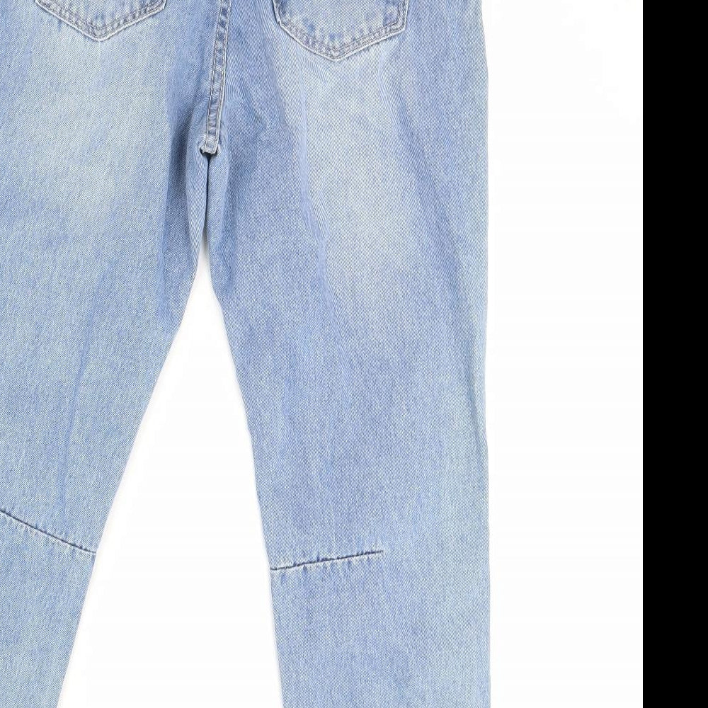 Womens UK Size 10 Momokrom Regular Fit Straight Blue Jeans