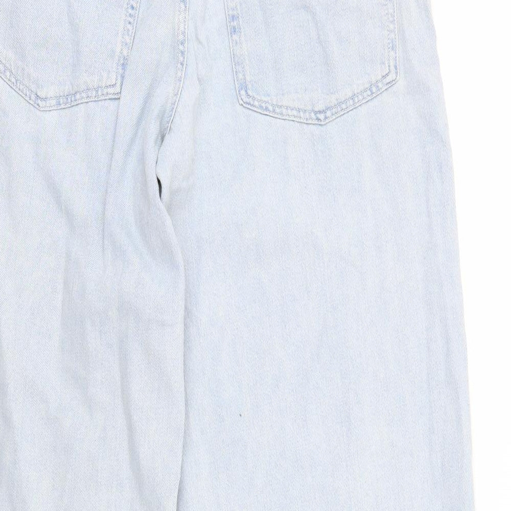 Topshop Womens Blue Denim Straight Jeans Size 28 L32 in
