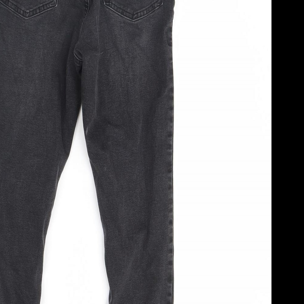 Denim & Co. Womens Black Denim Skinny Jeans Size 12 L28 in