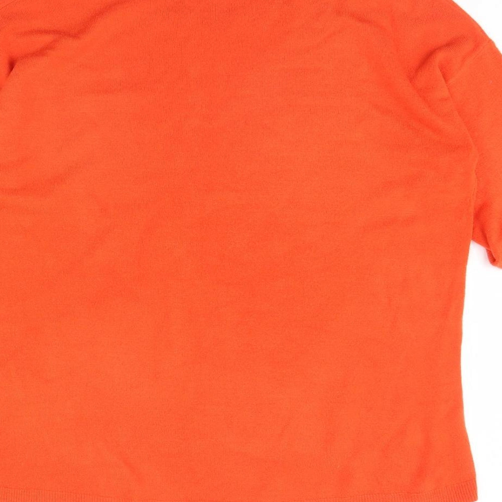 Womens UK Size 12 m&S Orange Pullover Jumper