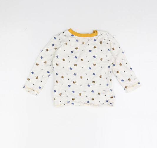 George Baby White Animal Print Basic T-Shirt Size 9-12 Months
