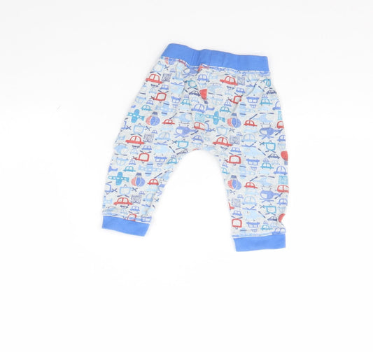 Mini Club Boys Grey Spotted Jogger Trousers Size 9 Months - Transport