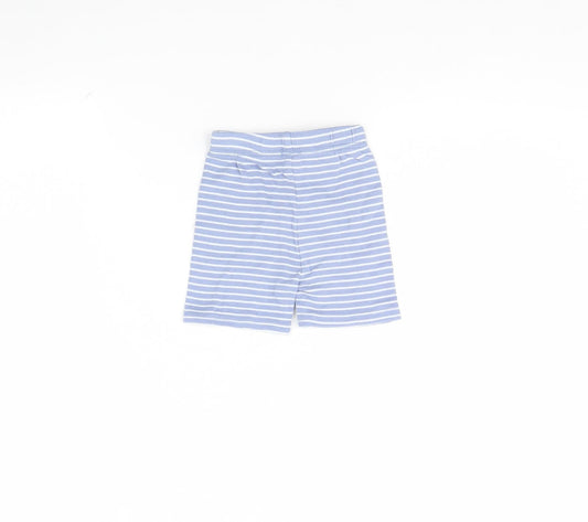 George Baby Blue Striped Cropped Trousers Size 9 Months